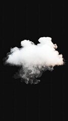 Wall Mural - Spray cloud subtle, Ethereal White Cloud Against a Dark Background Creating a Dreamy Atmospheric Effect