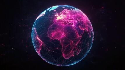 Poster - Vibrant Digital Globe Representation with Network Connections