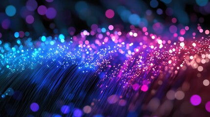 Poster - Vibrant Bokeh Lights in Abstract Colorful Background Design