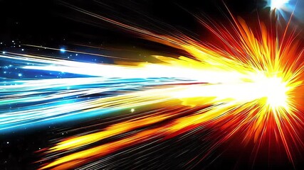 Wall Mural - blazing comet entering the atmosphere, creating a spectacular display of light and energy, with a tr