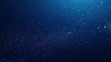 Poster - Blue Background with Light Particles and Sparkling Dust Effect