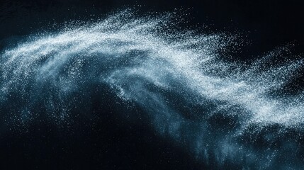 Poster - Mystical Wave of Glittering Particles Against Dark Background