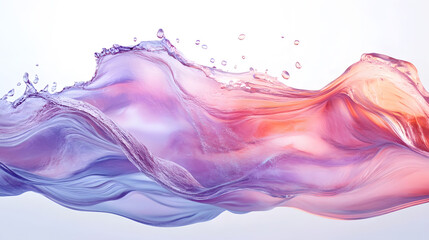 Aufkleber - captivating chromatic waves fluid abstract art with dynamic motion and vibrant hues this mesmerizing