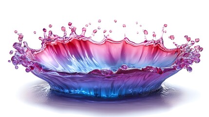 Aufkleber - Captivating image of a dynamic vibrant splash of colorful water erupting against an abstract ethereal backdrop  The liquid motion energetic flow and prismatic effects create a mesmerizing