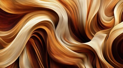 Wall Mural - An exquisite, biological-feeling 3D background with flowing, wavy organic lines.