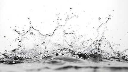 Fototapete - Dramatic and dynamic splash of water with explosive energy forceful liquid motion and turbulent momentum  Refreshing and aquatic environment with drops ripples
