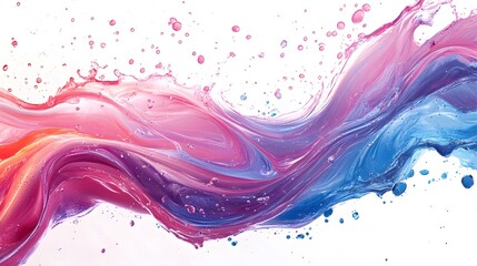 Fototapete - Vibrant Fluid Motion   Colorful Abstract Digital Art Explosion of Imagination and Energy  A dynamic mesmerizing blend of colors shapes