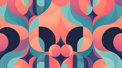 Poster - Colorful abstract design, swirling patterns in vibrant hues create dynamic visual movement, great for creative projects.