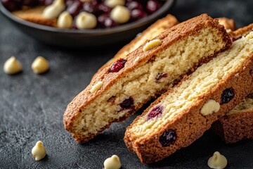 Poster - Freshly baked bread sits on a wooden table, ready for slicing and serving