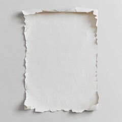 Poster - A piece of white paper with torn edges