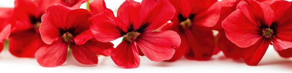 Poster - A close-up shot of a cluster of bright red flowers