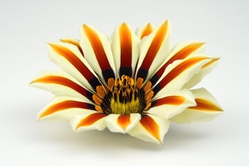Poster - A detailed image of a single flower against a clean white background, suitable for use in product designs or as a decorative element