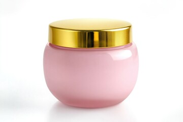 Poster - A decorative jar with a gold lid sitting on a white background