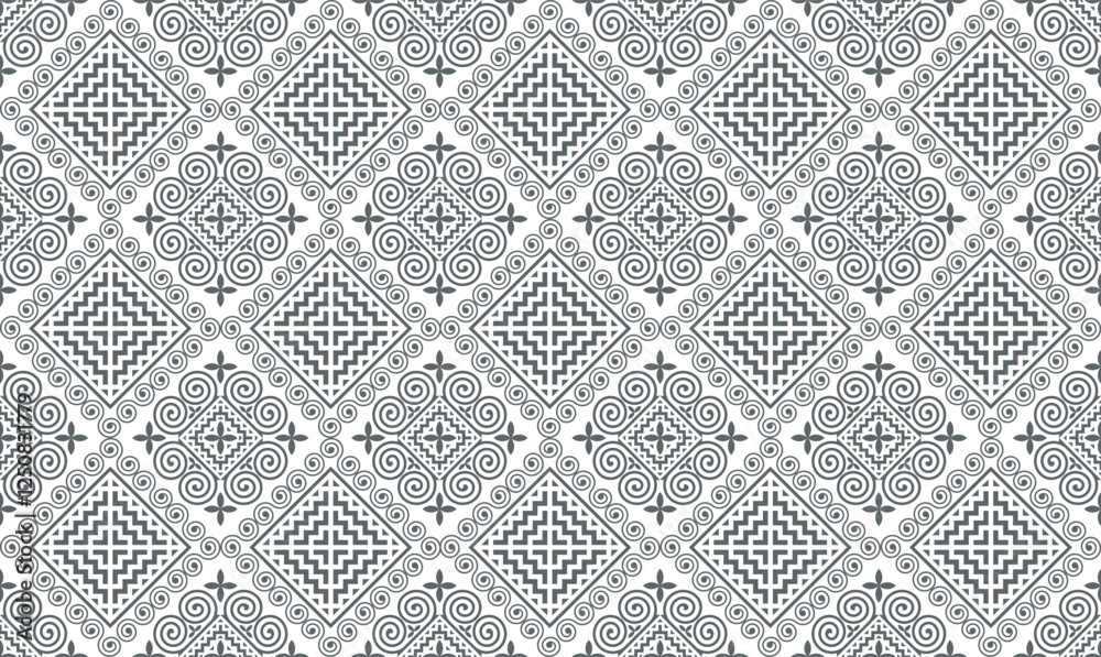 Traditional Hmong Pattern Vector de Stock Hmong ethnic pattern, Hmong pattern is a design that ...