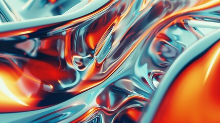 Poster - an abstract background with colorful, glowing, flowing shapes.