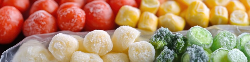 Poster - Assorted fruits and vegetables displayed on a table or counter