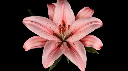 Poster - A close-up shot of a pink flower on a black background, great for designs and projects that require a pop of color