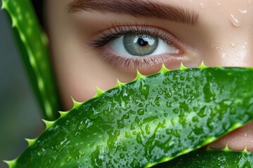 Poster - Close-up of a person grasping a leaf, great for environmental or nature-themed projects