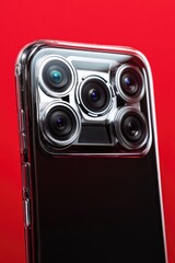 Poster - A detailed view of a smartphone camera lens