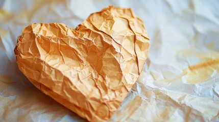 Poster - A heart-shaped piece of paper on another piece of paper, for personal or professional use