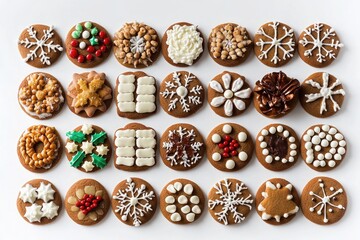 Poster - A table filled with cookies covered in frosting, perfect for a snack or dessert
