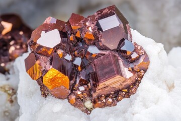Aufkleber - Cluster of crystals sitting on top of a rock, suitable for use in scientific or geological illustrations