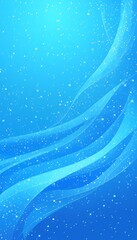 Poster - Abstract Blue Background, Smooth Flowing Shapes, Gradients, Bright, Clean Lines, Sense of Motion