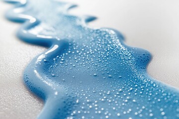 Poster - A close-up shot of blue liquid on a white surface