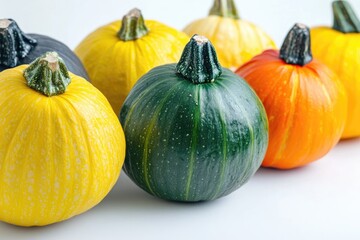 Aufkleber - A group of pumpkins sitting together, ideal for fall-themed compositions or autumnal designs