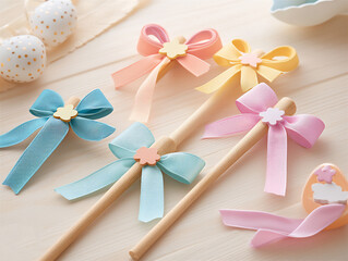 Wall Mural -  spring ribbon wands