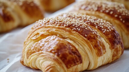 Poster - A close-up shot of a delicious pastry on a table, perfect for food photography and culinary use