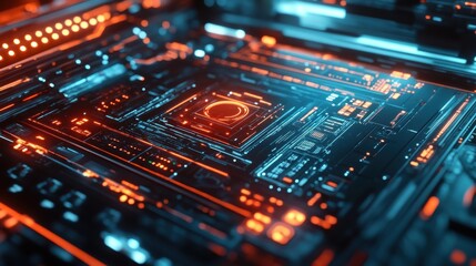Poster - A closeup of a modern cyber security operations center