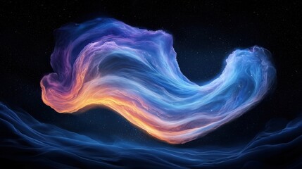 Poster - Celestial nebula swirling in cosmic space abstract artwork digital art night sky surreal concept