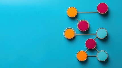 Aufkleber - colorful geometric shapes design on blue background for creative and modern applications in graphic 