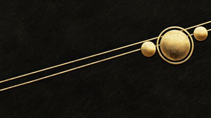 Poster - Elegant Gold Symbols on Black Background for Artistic and Creative Designs and Background Elements