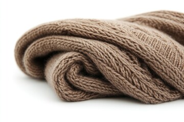 Poster - A pile of wool sits on a clean white surface, ready for use or display