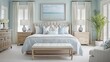 © Kitta Studio - Elegant Coastal Bedroom with Soft Color Palette and Natural Light