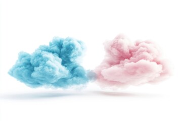Poster - A pair of clouds floating together in the sky