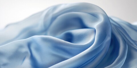 Poster - A close-up view of a blue fabric texture