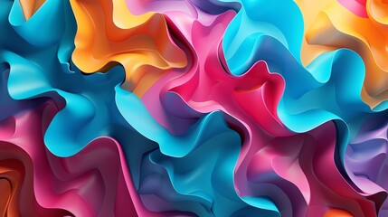 Poster - an abstract background of colorful, flowing shapes.