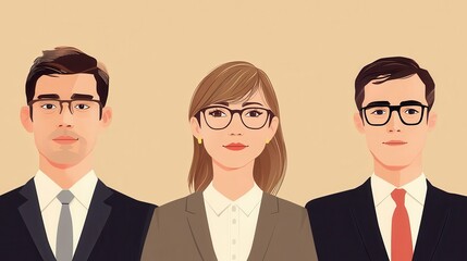 Poster - set of business people concept illustrations. flat design style. for graphic and web design, busines