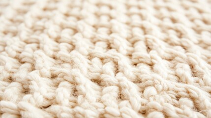 Poster - Textured Cream Knitted Fabric Background for Cozy Warm Atmosphere in Home Decor and Fashion Applications