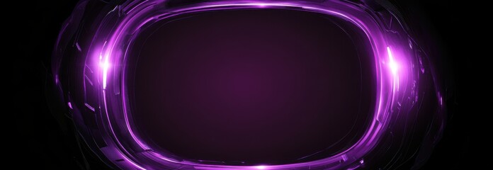 Aufkleber - Exploring the Depths of a Purple Digital Frame Against a Black Background in a Futuristic Aesthetic