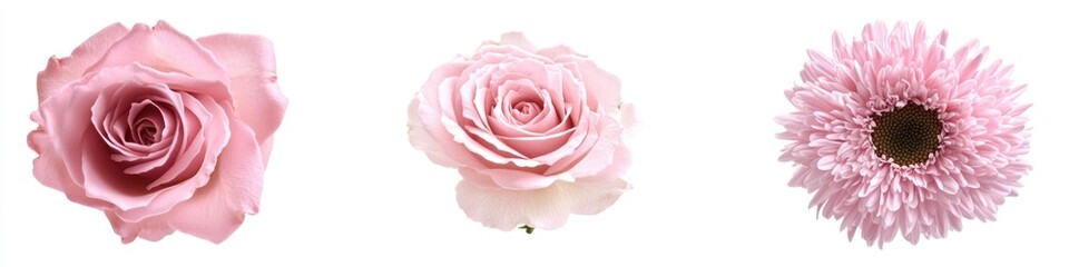Poster - A cluster of pink flowers arranged side by side on the ground