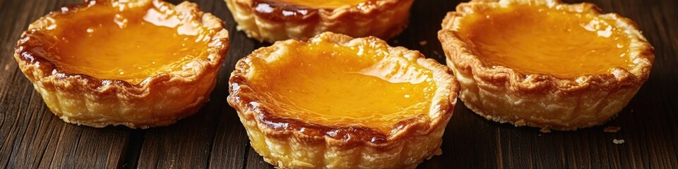 Poster - A close-up shot of four pastries on a table, perfect for food-related or still-life photography needs