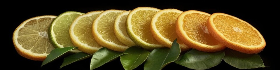 Poster - A collection of orange and lime slices