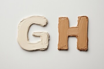 Aufkleber - A detailed view of the letters G and H, suitable for educational or design purposes