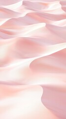 Poster - Soft pink fabric undulates gracefully, creating a serene landscape of flowing waves. The gentle curves and subtle hues evoke a sense of tranquility and elegance in a minimalist style