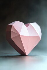 Poster - A paper heart sits alone on a table, providing a thoughtful and sentimental image