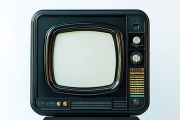 Poster - An old-fashioned television sits on a table, ready for use